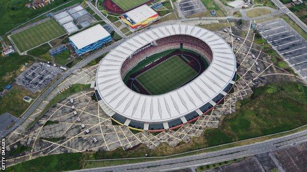 The Japoma sports complex on the outskirts of Douala in Cameroon