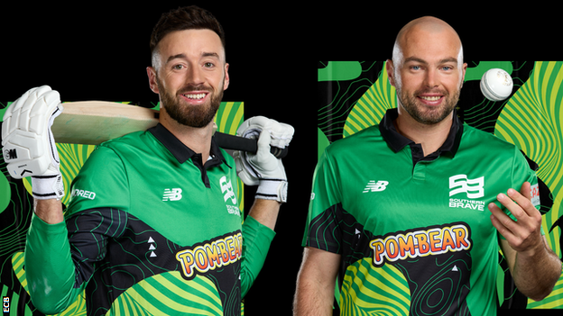 Southern Brave batter James Vince (left) and bowler Jake Lintott (right)