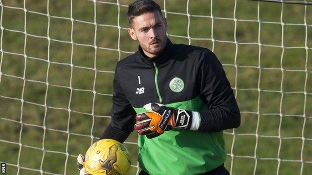 Celtic goalkeeper Craig Gordon during training on Friday