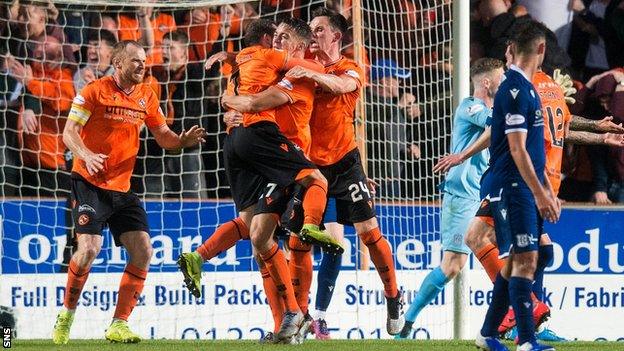 Dundee United were unbeaten in three derbies this season, beating Dundee twice