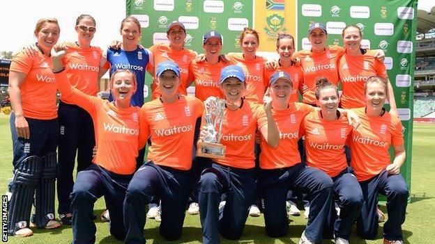 England with the Twenty20 series trophy