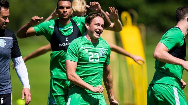 Hibernian midfielder Scott Allan