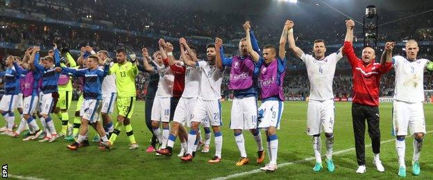 Slovakia celebrate