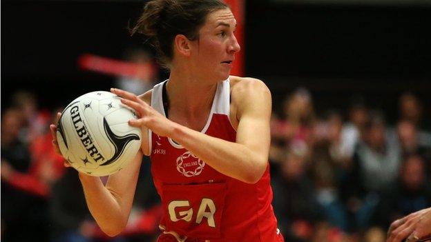 England netball player Rachel Dunn