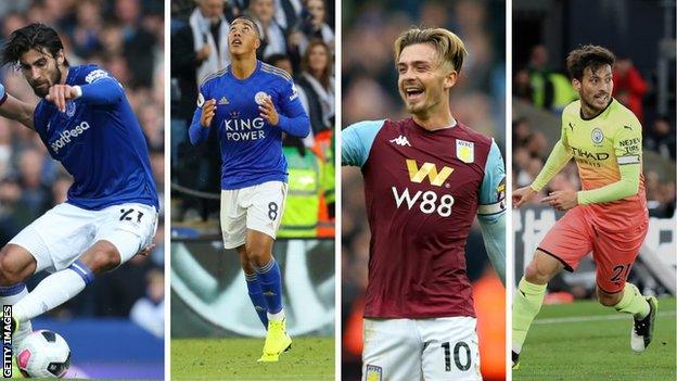 Andre Gomes (Everton), Youri Tielemans (Leicester), Jack Grealish (Aston Villa), David Silva (Man City)