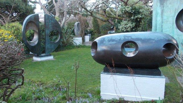 Sculptures in the Barbara Hepworth Museum and Sculpture Garden