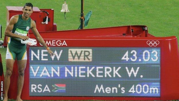 Wayde van Niekerk wants to break the 43 second barrier for 400m