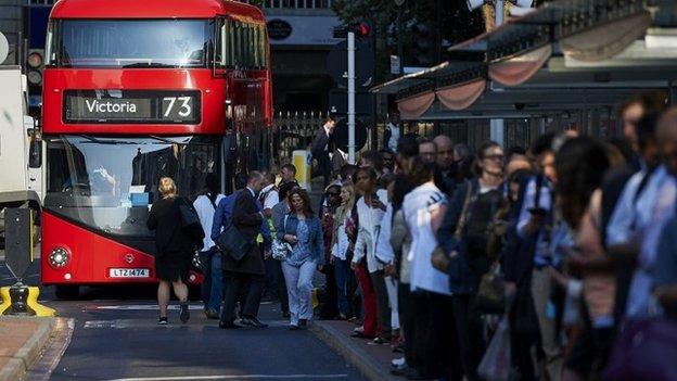 Commuters at Victoria station on 9 July