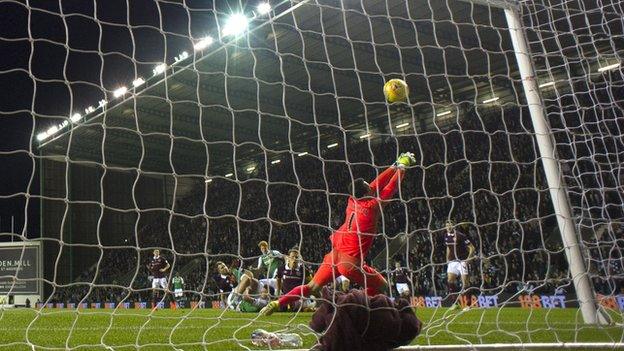 Hearts goalkeeper Jon McLaughlin