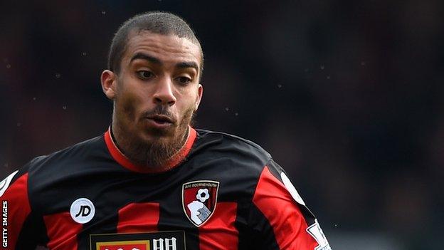 Lewis Grabban in action for Bournemouth