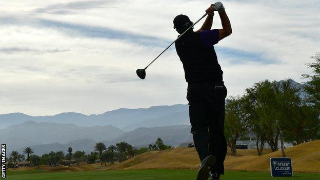 Phil Mickelson in round two action at the Nicklaus Tournament Course