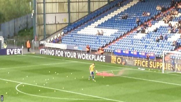 Oldham Athletic fans protest