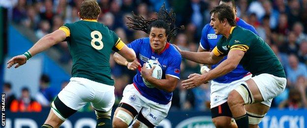 Samoa and South Africa clash