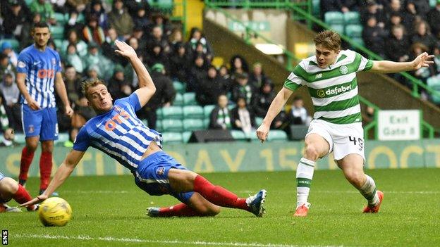 James Forrest scores for Celtic against Kilmarnock