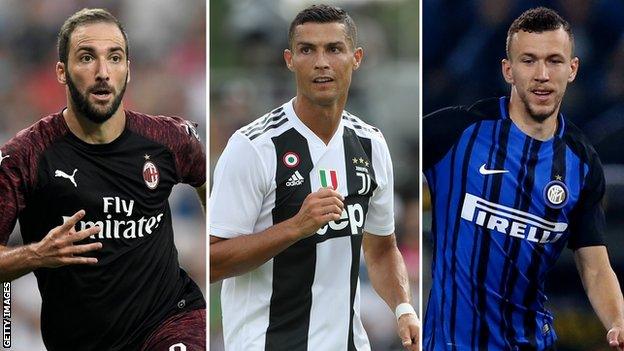 Gonzalo Higuain, Cristiano Ronaldo & Ivan Perisic