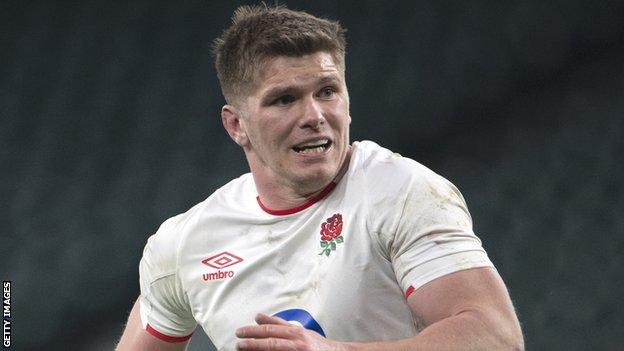 Owen Farrell in action for England