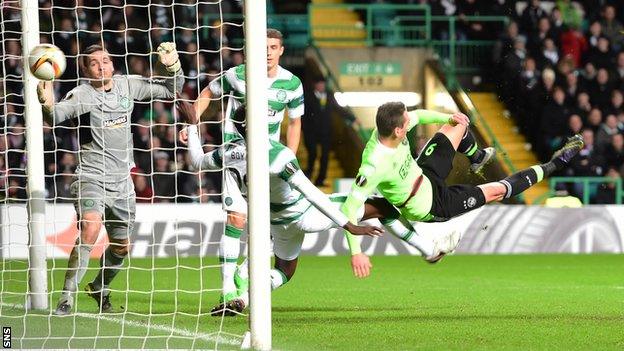 Arkadiusz Milik scores for Ajax at Celtic Park