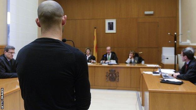 Javier Mascherano in court