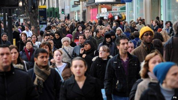 Shoppers in Oxford Street, London