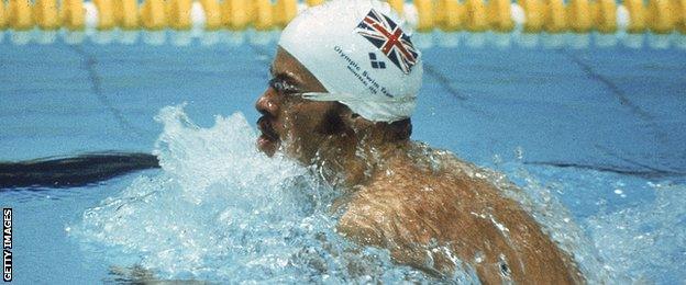 David Wilkie on his way to Olympic gold in 1976