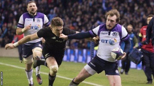 Scotland gave New Zealand a fright at Murrayfield in November 2017