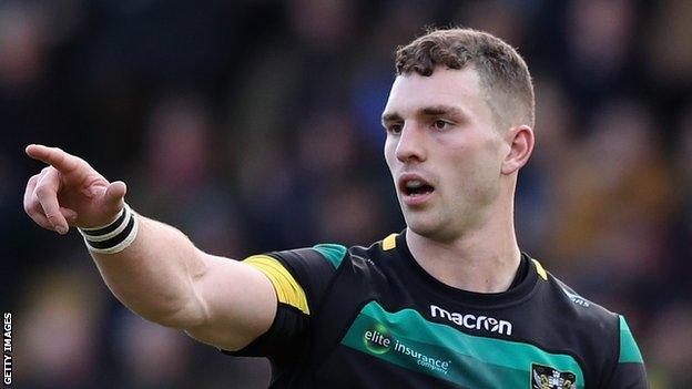 George North in action for Northampton