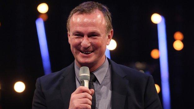 Northern Ireland football manager Michael O'Neill was named coach of the year at the BBC Sports Personality of the Year awards in Belfast