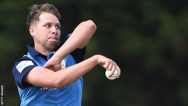 Derbyshire spinner Matt Critchley