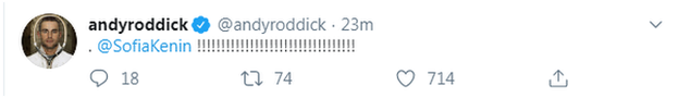 andy roddick tweet
