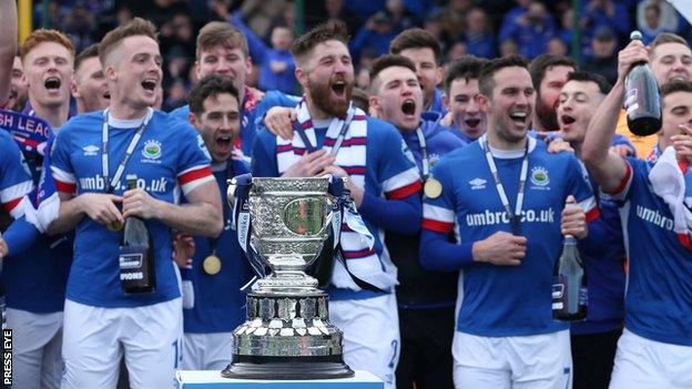 Linfield bridged a five-year gap by lifting the Gibson Cup on the final day of the league season in April