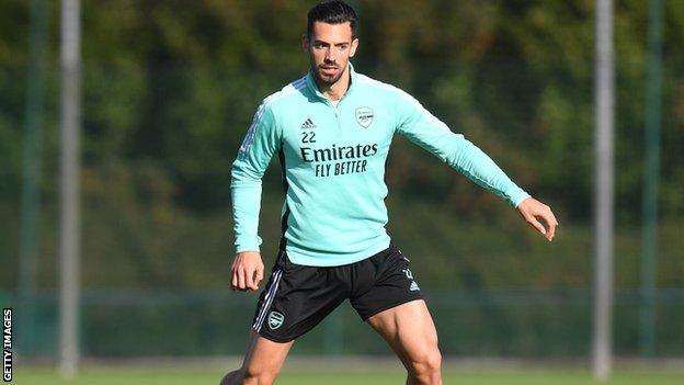 Pablo Mari at Arsenal training