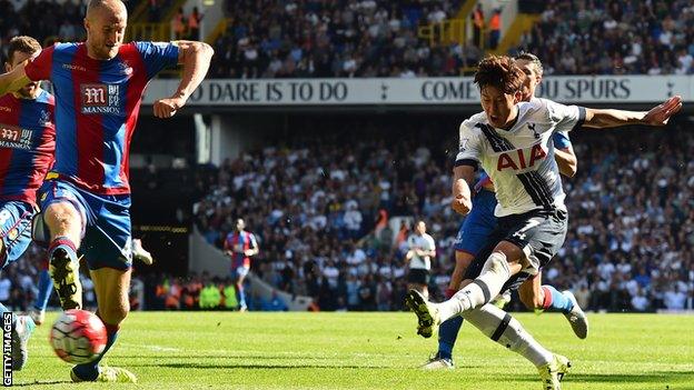 Son Hueng-min scores Tottenham's winning goal against Crystal Palace