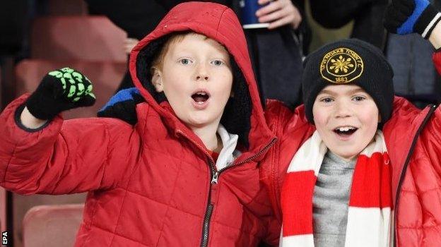 And these young Arsenal fans, who saw their side lift the trophy last season, were pretty pleased with their heroes in a 3-1 victory over Sunderland