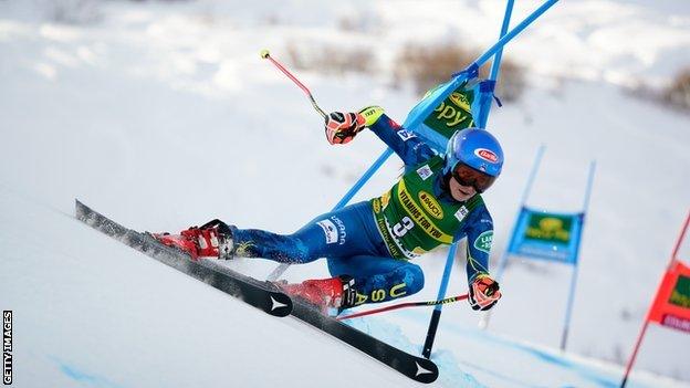 Mikaela Shiffrin claims 67th career World Cup giant slalom win.