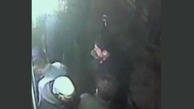 CCTV of Alexander Pacteau outside nightclub