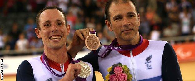 Darren Kenny, right, at the London 2012 Paralympic Games