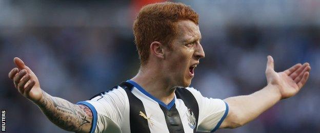 Newcastle midfielder Jack Colback