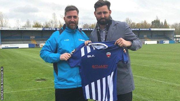 Nicky Eaden (left) was Nuneaton manager when new owner Nick Hawkins arrived on 2 November