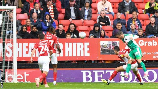 Graham Carey scores for Plymouth at Charlton