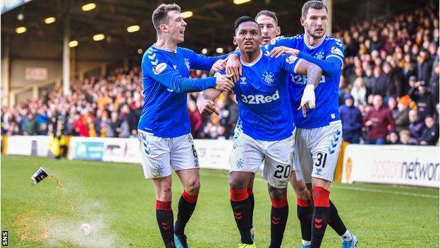 Alfredo Morelos had a cup thrown at him at Fir Park