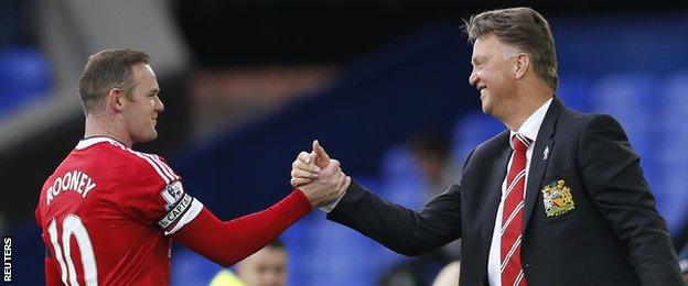 Wayne Rooney and Louis van Gaal