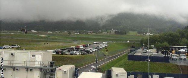 Williams picture of rain in Austria