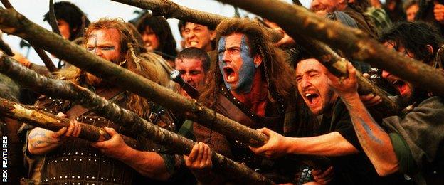 Mel Gibson in Braveheart