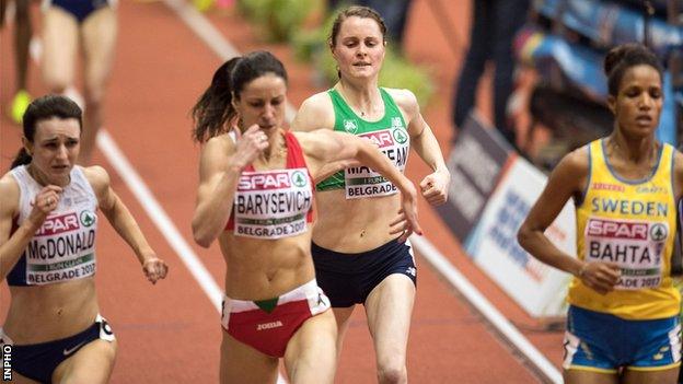 Ciara Mageean finished fourth in her heat won by Eritrean-born Swedish entrant Meraf Bahta