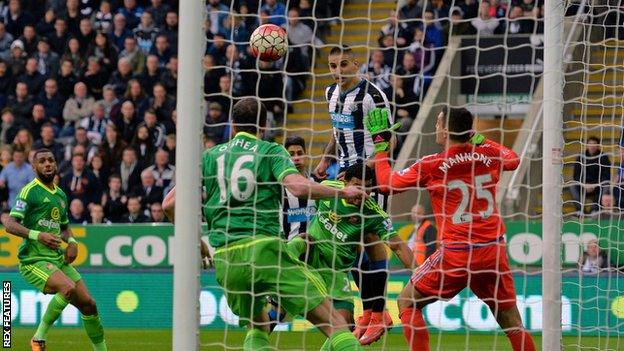 Aleksandar Mitrovic heads in the equaliser