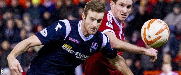 Brian McLean in action for Ross County in the 2013-14 season