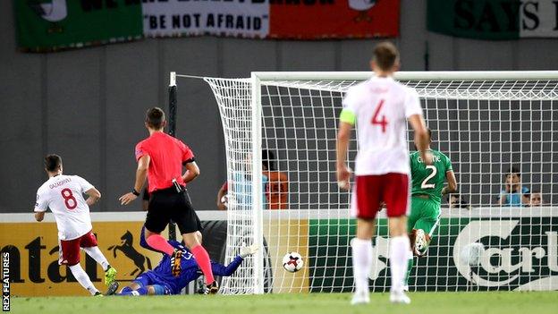 Valeri Qazaishvili scores for Georgia