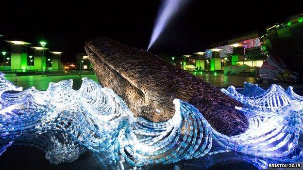 Whale sculpture