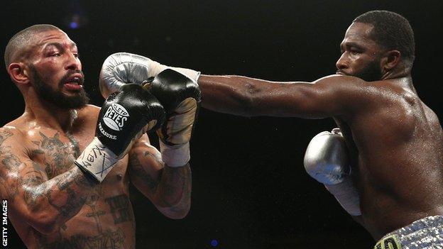 Adrien Broner (right) and Ashley Theophane