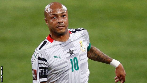 Andre Ayew in action for Ghana